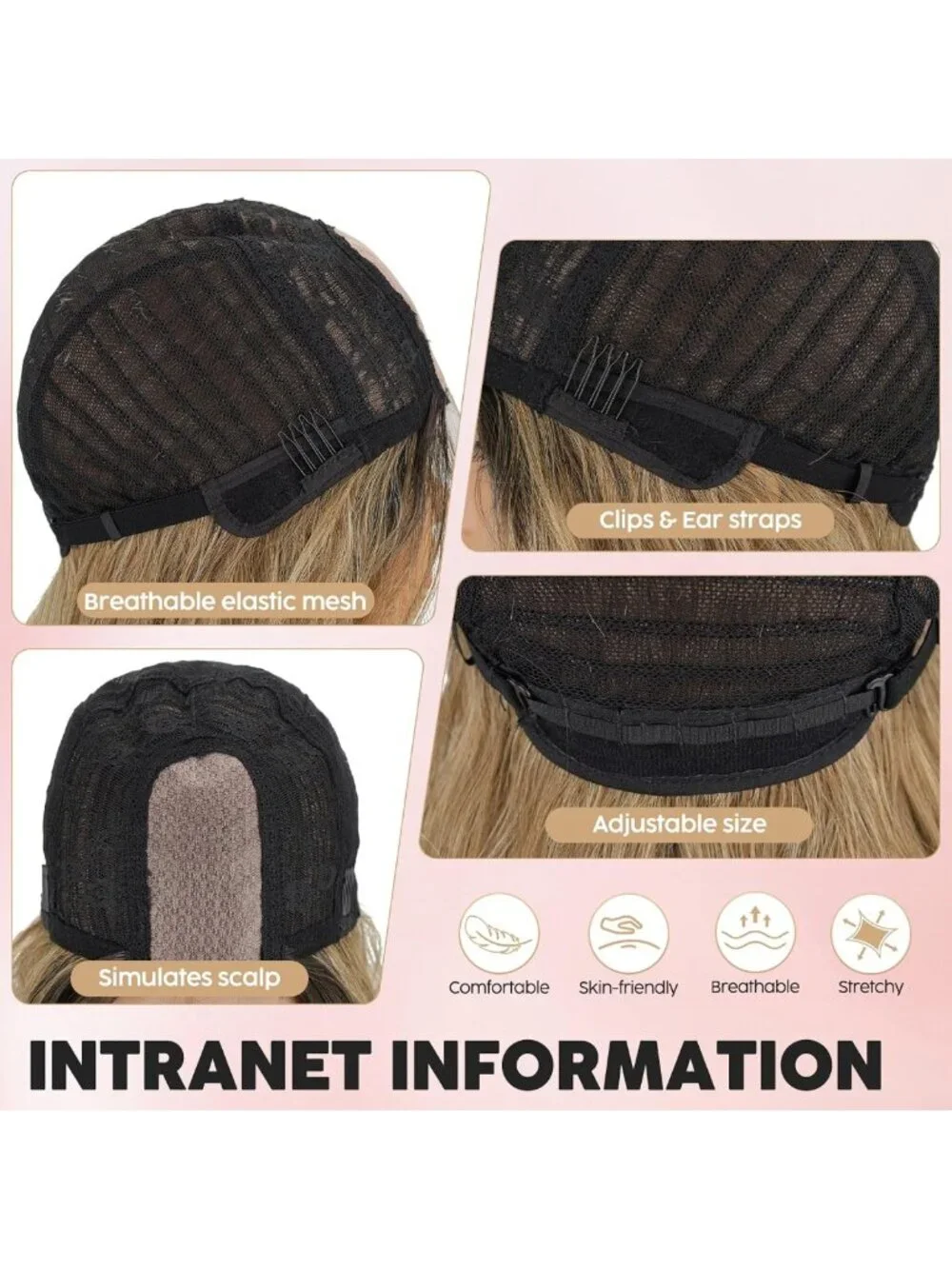 Medium Length Ombre Blonde Wavy Bob Wig for Women - Perfect for Parties & Events